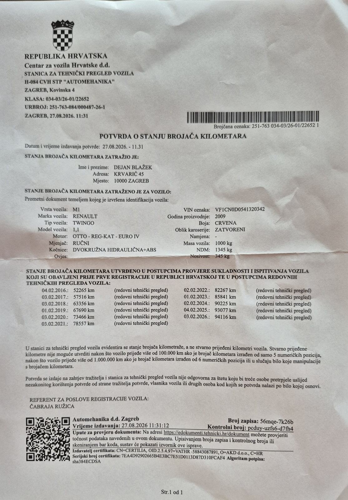 Renault Twingo 1.vlasnik 95000 km, fotografija 19