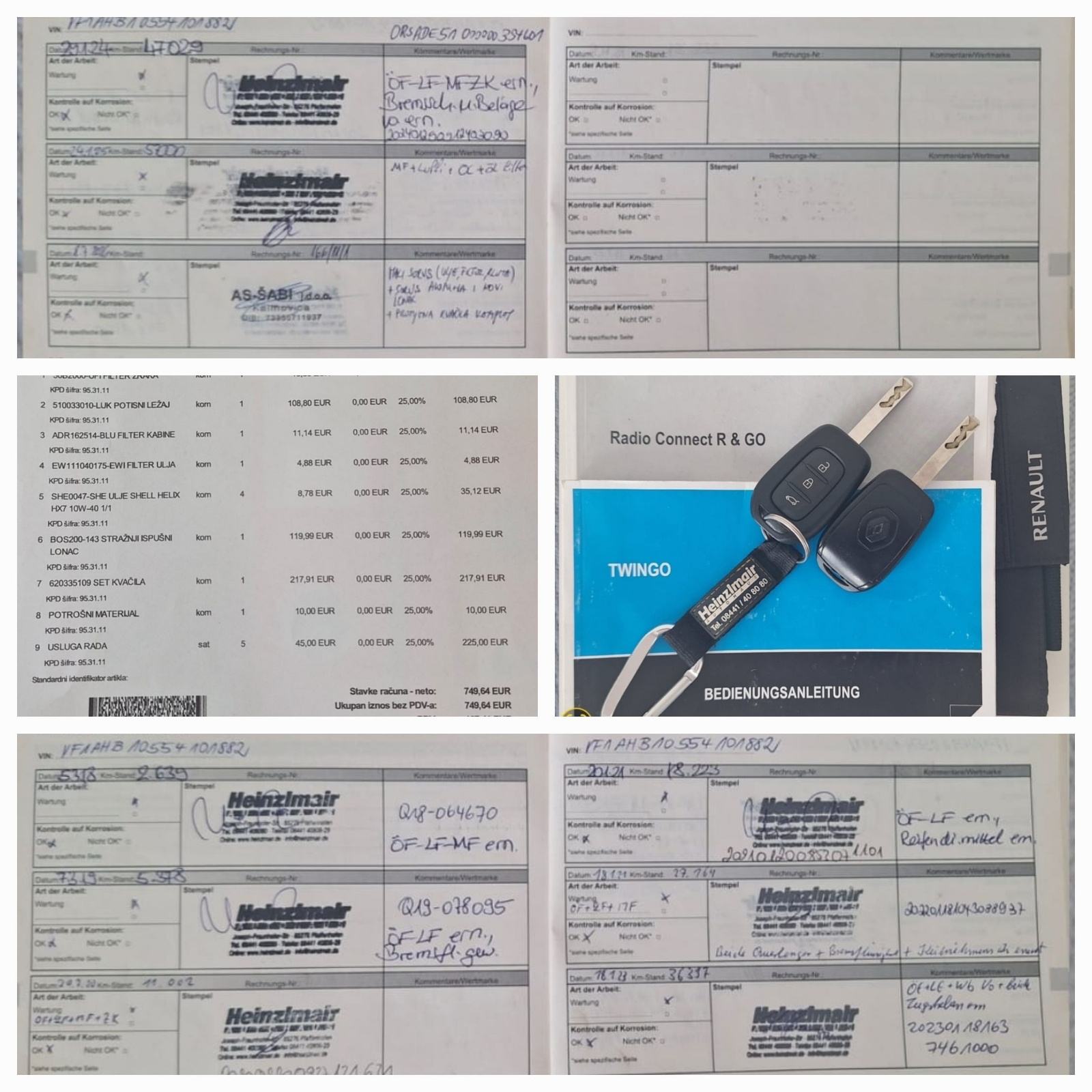 Renault Twingo 1.0 CABRIO-POMIČNI KROV 72.000 km OVL. SERVIS REG 1 GOD, fotografija 20
