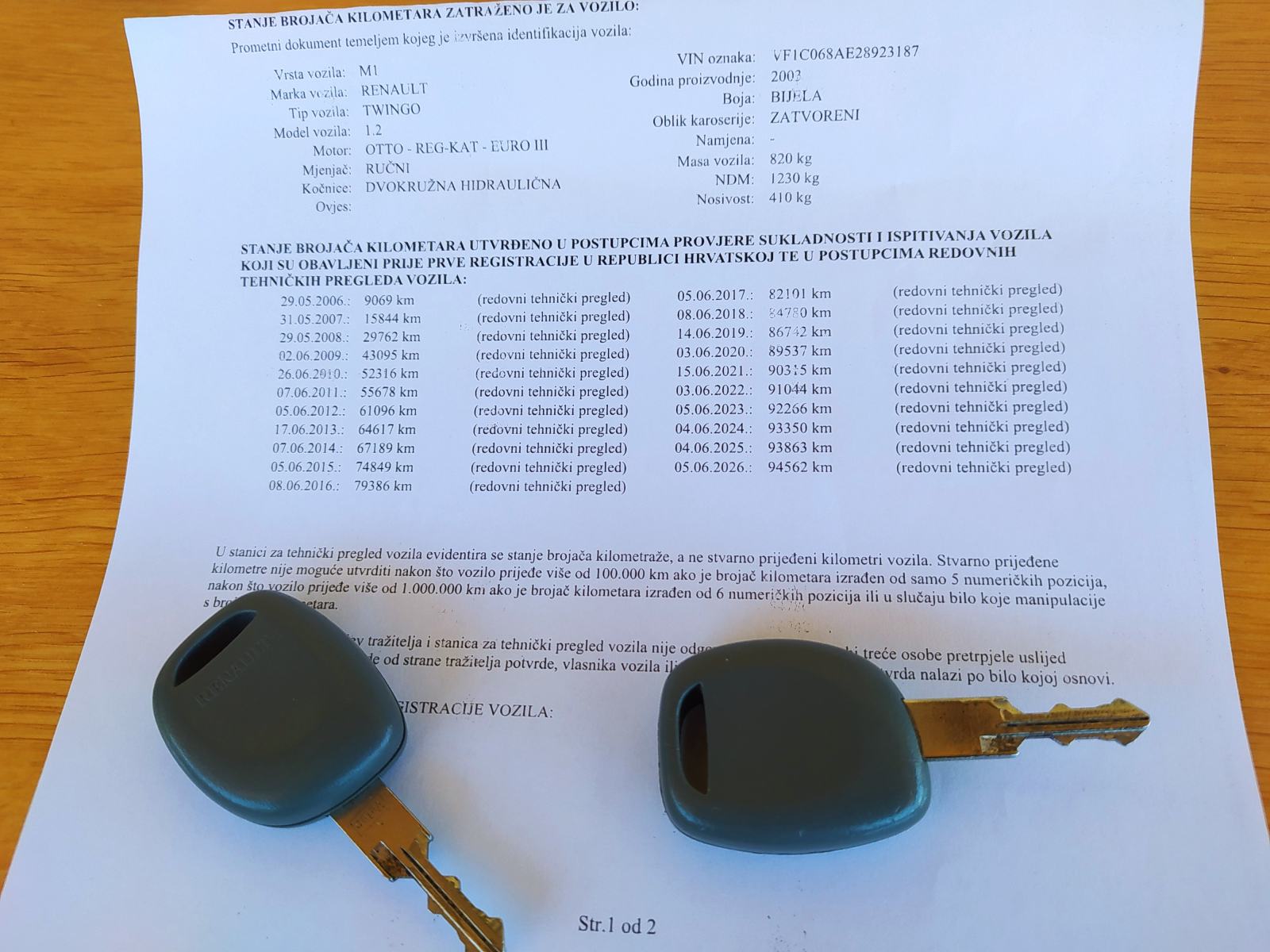 Renault Twingo 1,2 8V SAMO 94 TKM.REG.6/2027.KAO NOV, fotografija 2