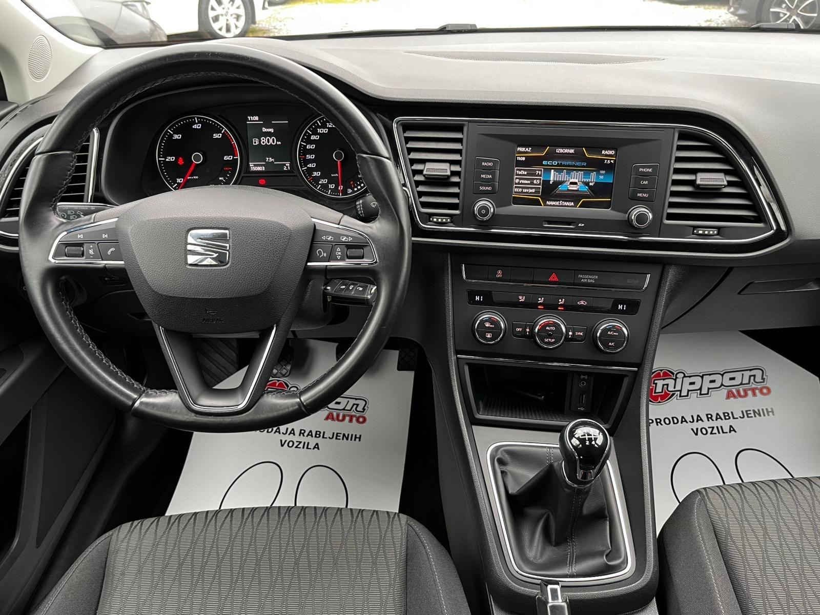 Seat Leon 1,6 TDI KLIMA - TEMPOMAT - AUTOKREDIT, fotografija 12