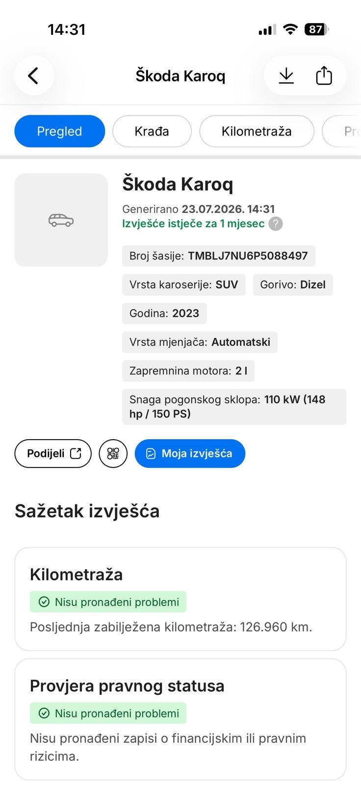 ŠKODA KAROQ SPORTLINE 2.0TDI 4x4, fotografija 4