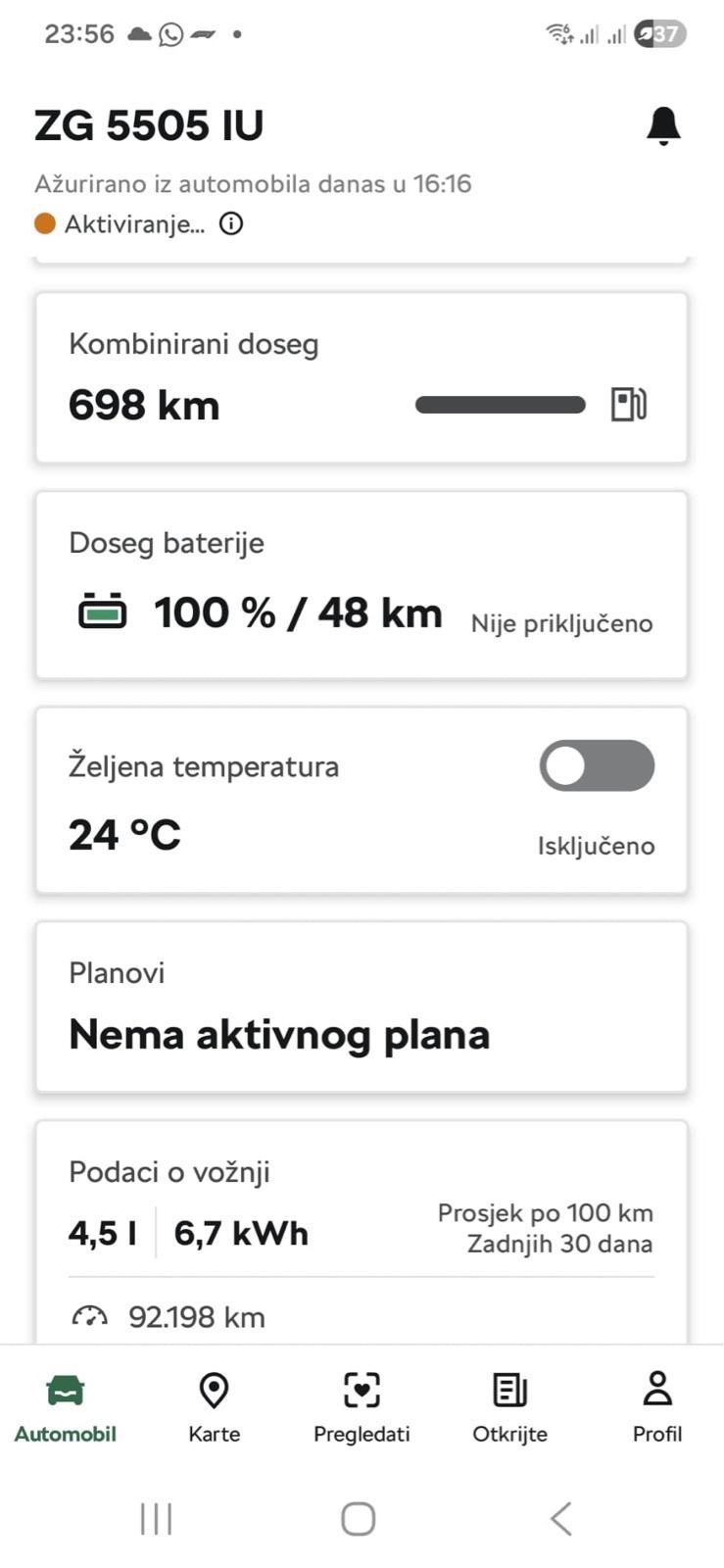 Škoda Octavia iV PHEV 2021, 92000km, fotografija 11