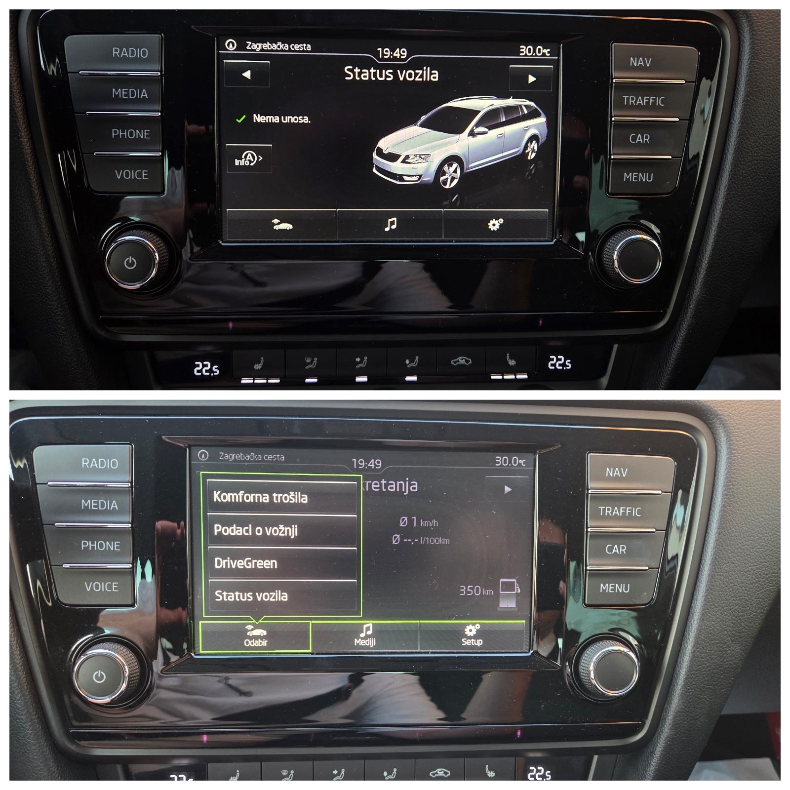 ŠKODA OCTAVIA 1,6 TDI-NAVIGACIJA-2xPARK SENZORI-AUTOM KLIMA-TEMPOMAT, fotografija 20