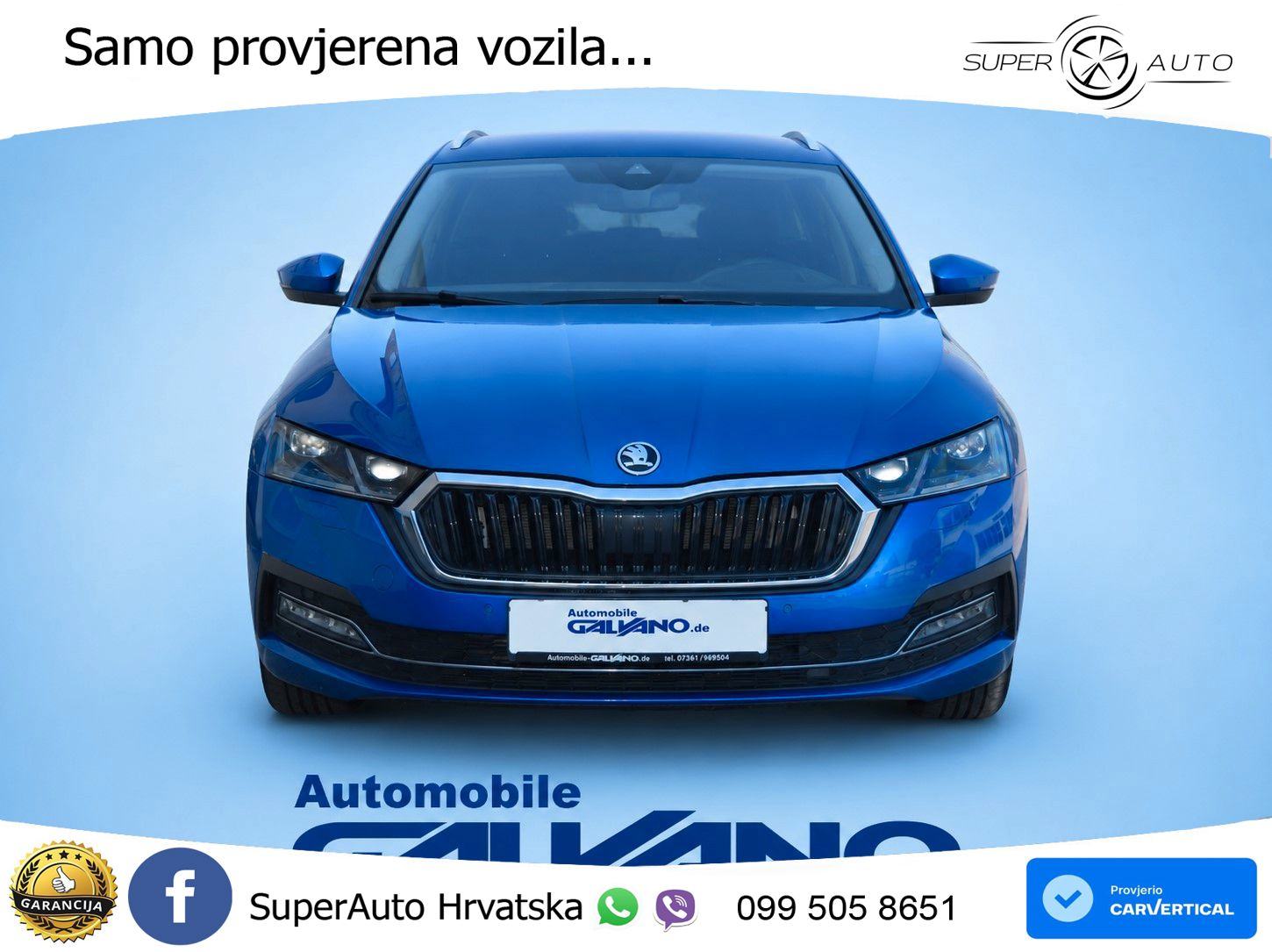 Škoda Octavia Combi 2.0 TDI (150 KS) DSG LED+GR SJED+ACC, pogled izvana - slika 1