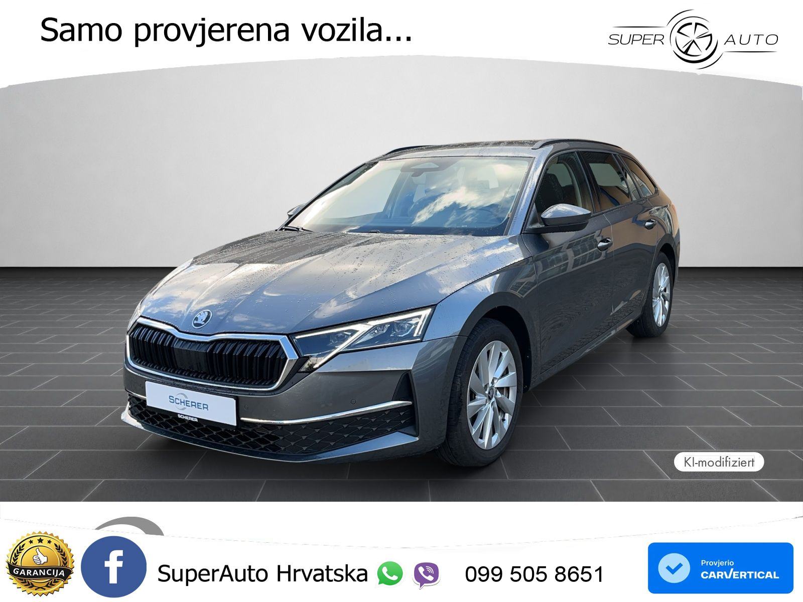 Škoda Octavia Combi 2.0 TDI (150 KS) DSG Selection LED+GR SJED+ACC, pogled izvana - slika 1