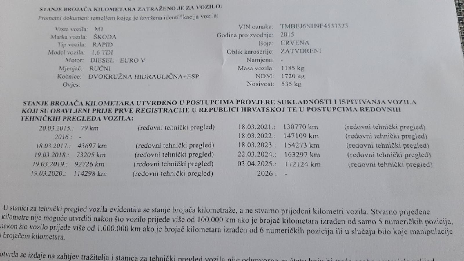 Škoda Rapid 1,6 TDI reg.03 2027, fotografija 19
