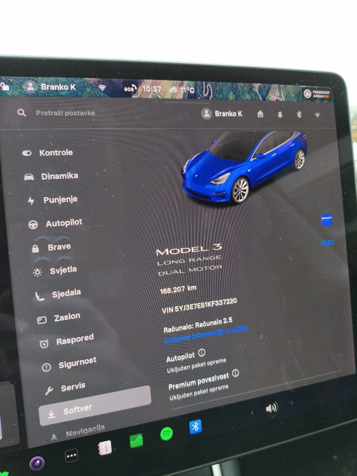 Tesla Mode 3 LR AWD, fotografija 10