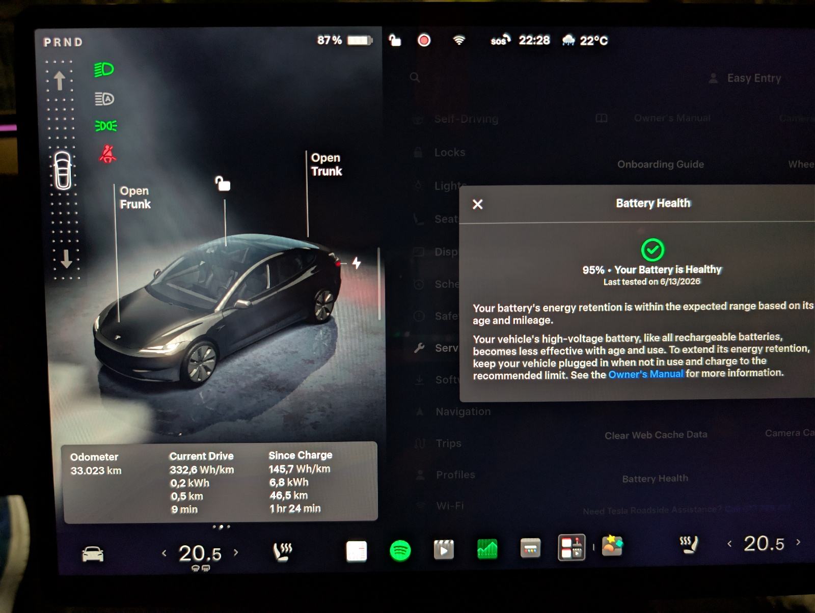 Tesla Model 3 Highland RWD Premium 2024 (95% SoH LFP baterija), fotografija 20