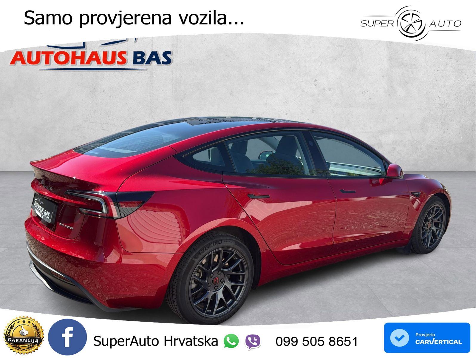 Tesla Model 3 Long Range AWD 476 KS, PANO+360+ACC+GR SJED+KEY+VIRT+LAN, fotografija 4