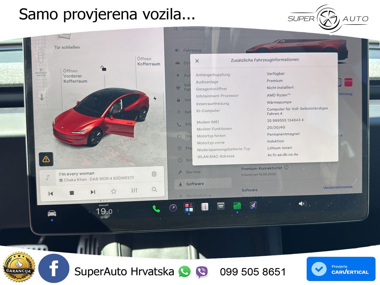 Tesla Model 3 Long Range AWD 476 KS, PANO+360+ACC+GR SJED+KEY+VIRT+LAN, fotografija 8