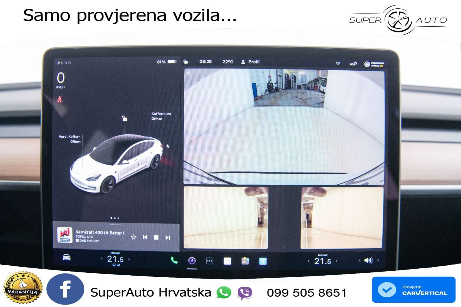 Tesla Model 3 Standard Plus 306 KS, ACC+KAM+GR SJED+PANO+NAVI, fotografija 16