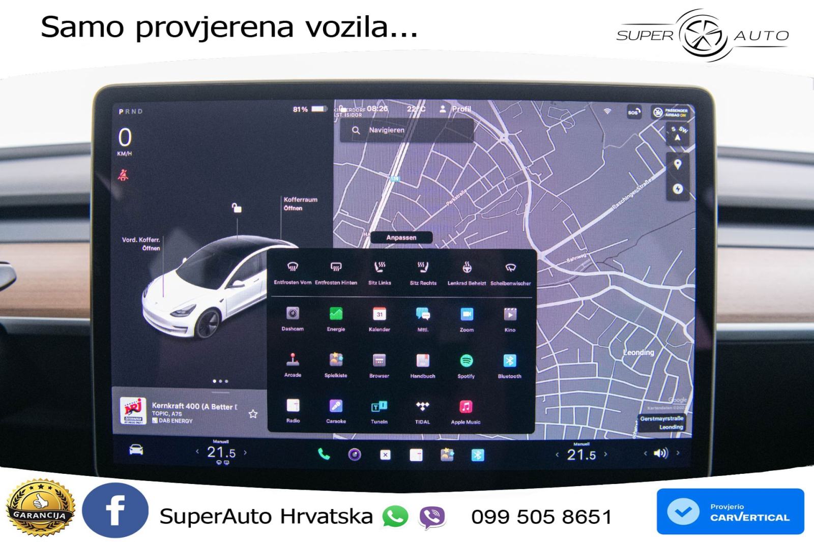 Tesla Model 3 Standard Plus 306 KS, ACC+KAM+GR SJED+PANO+NAVI, fotografija 17