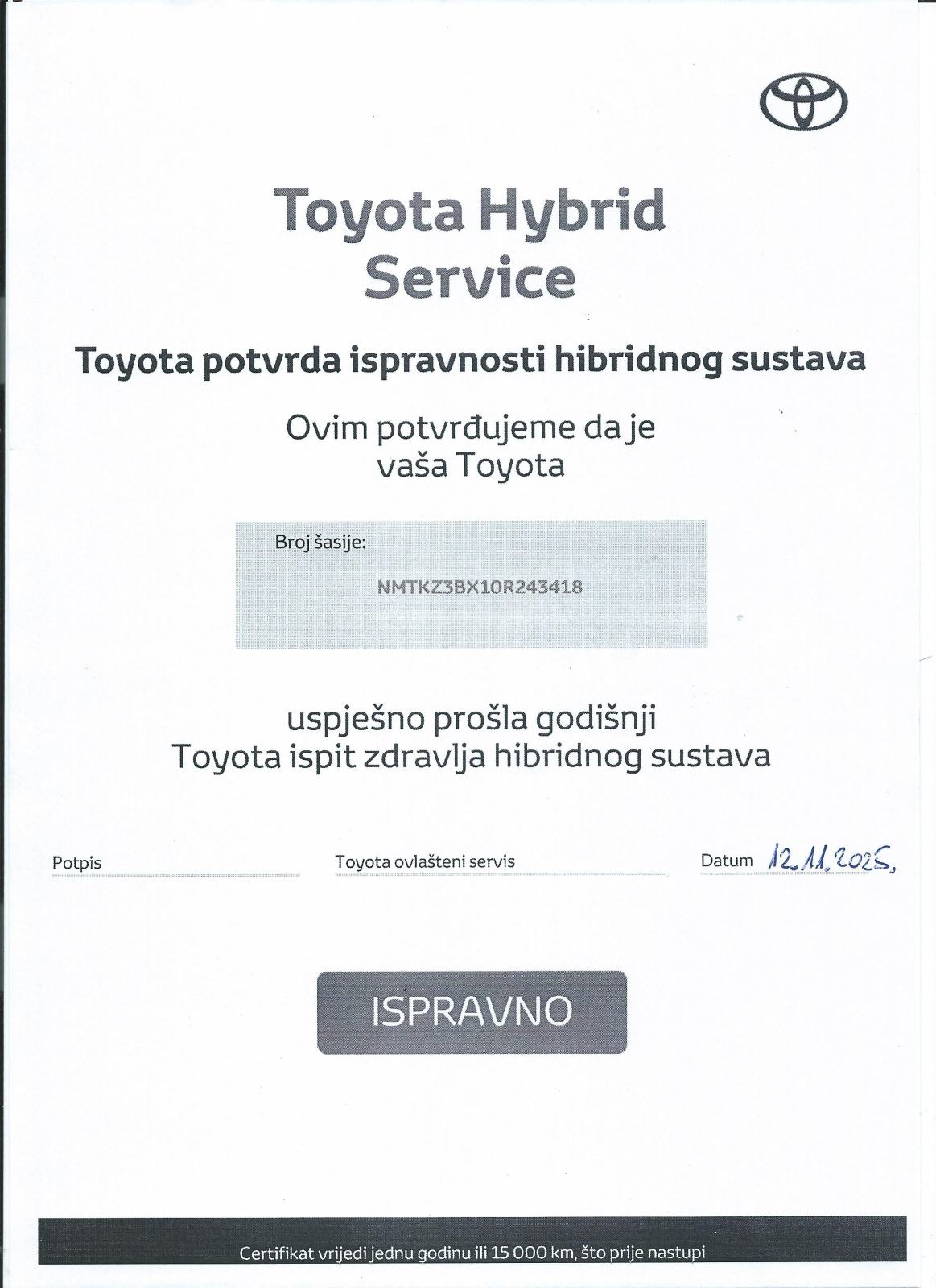 Toyota C-HR 1,8 automatik servisna knjižica, fotografija 13
