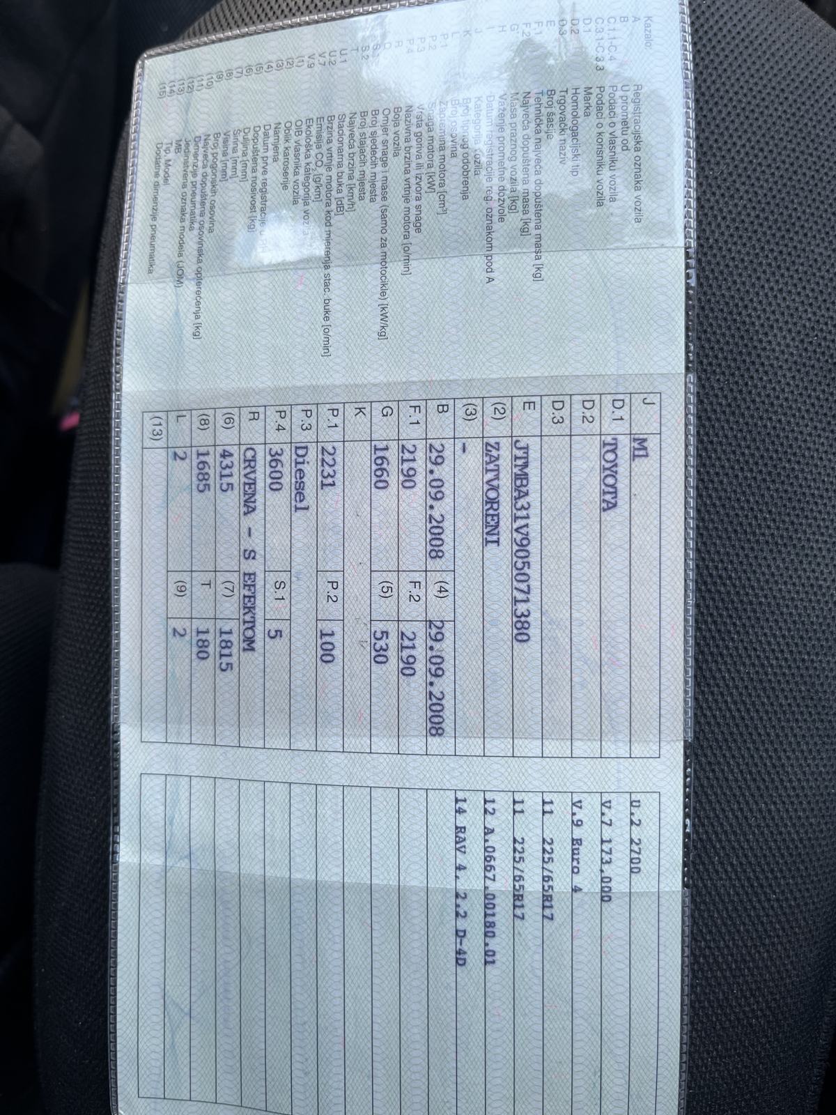 Toyota RAV4 2,2 D-4D, fotografija 9