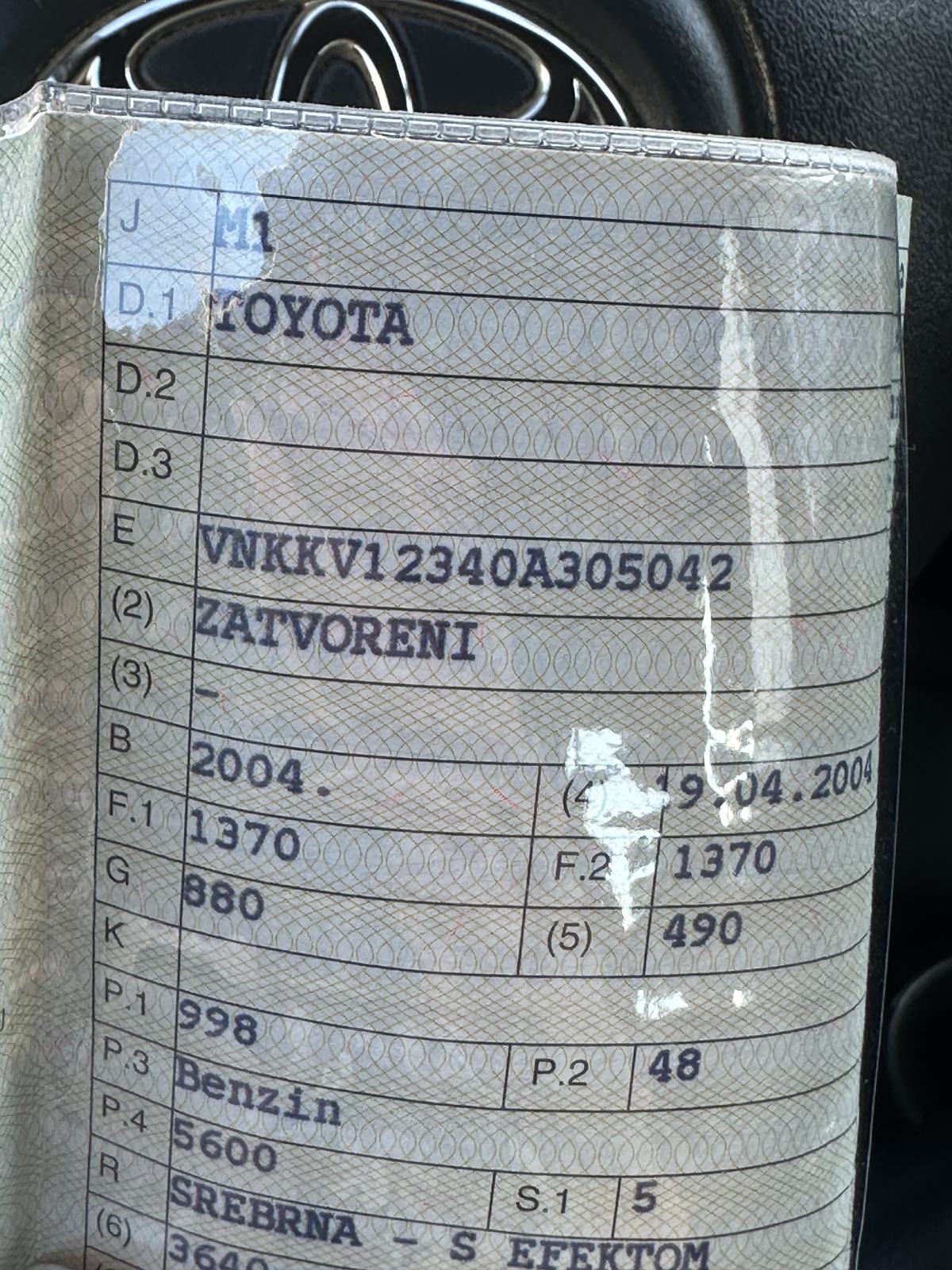 Toyota Yaris 1,0 reg 5/27 173tkm, fotografija 17