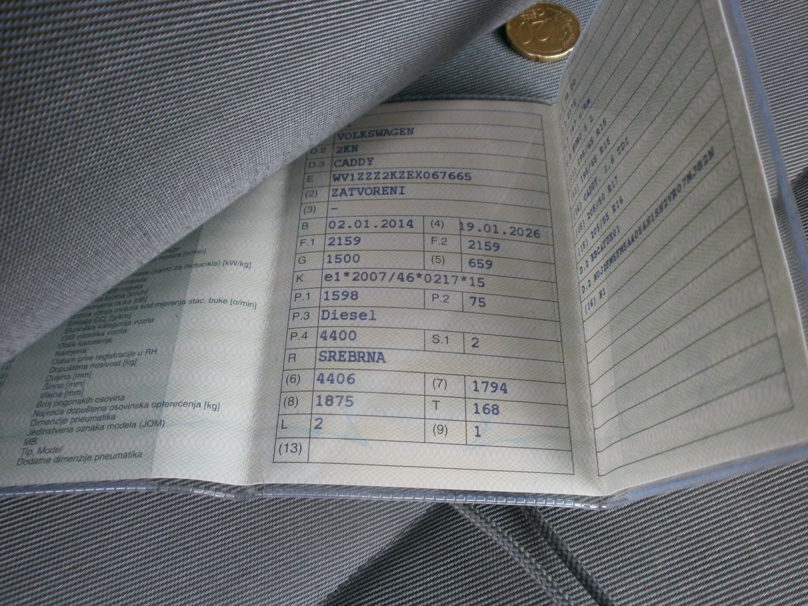 VW Caddy 1,6 TDI moguća zamjena za noviji auto, fotografija 12