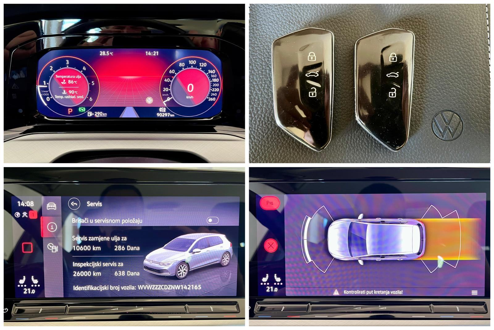 VW Golf 8 2,0 TDI DSG ACC LED NAVI CARPLAY Travel Assist Servisna, fotografija 17