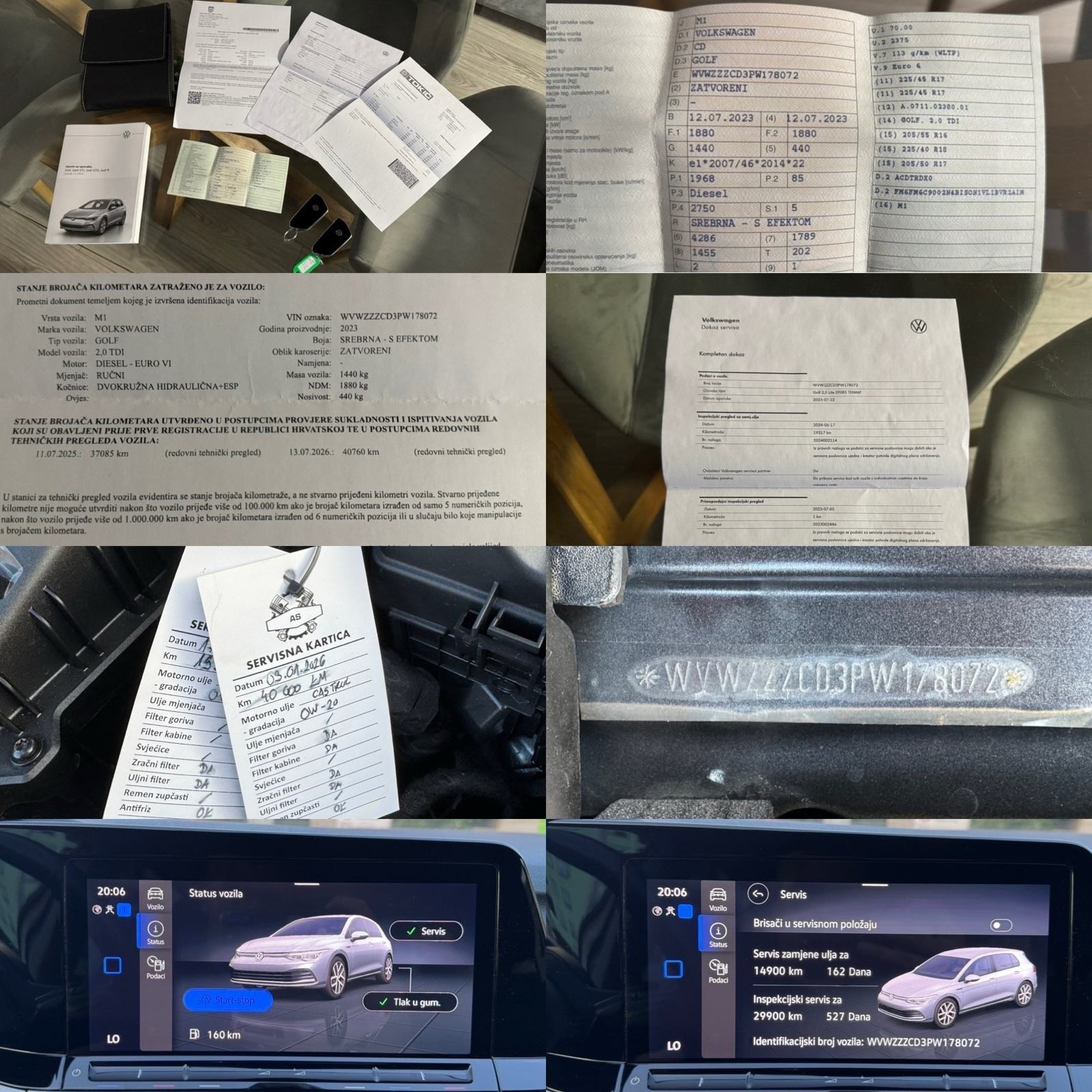 VW Golf 8 2,0 TDI LIFE **NIJE UVOZ,2xKLJUČA, ORIGINAL KM, SERVISNA**, fotografija 15