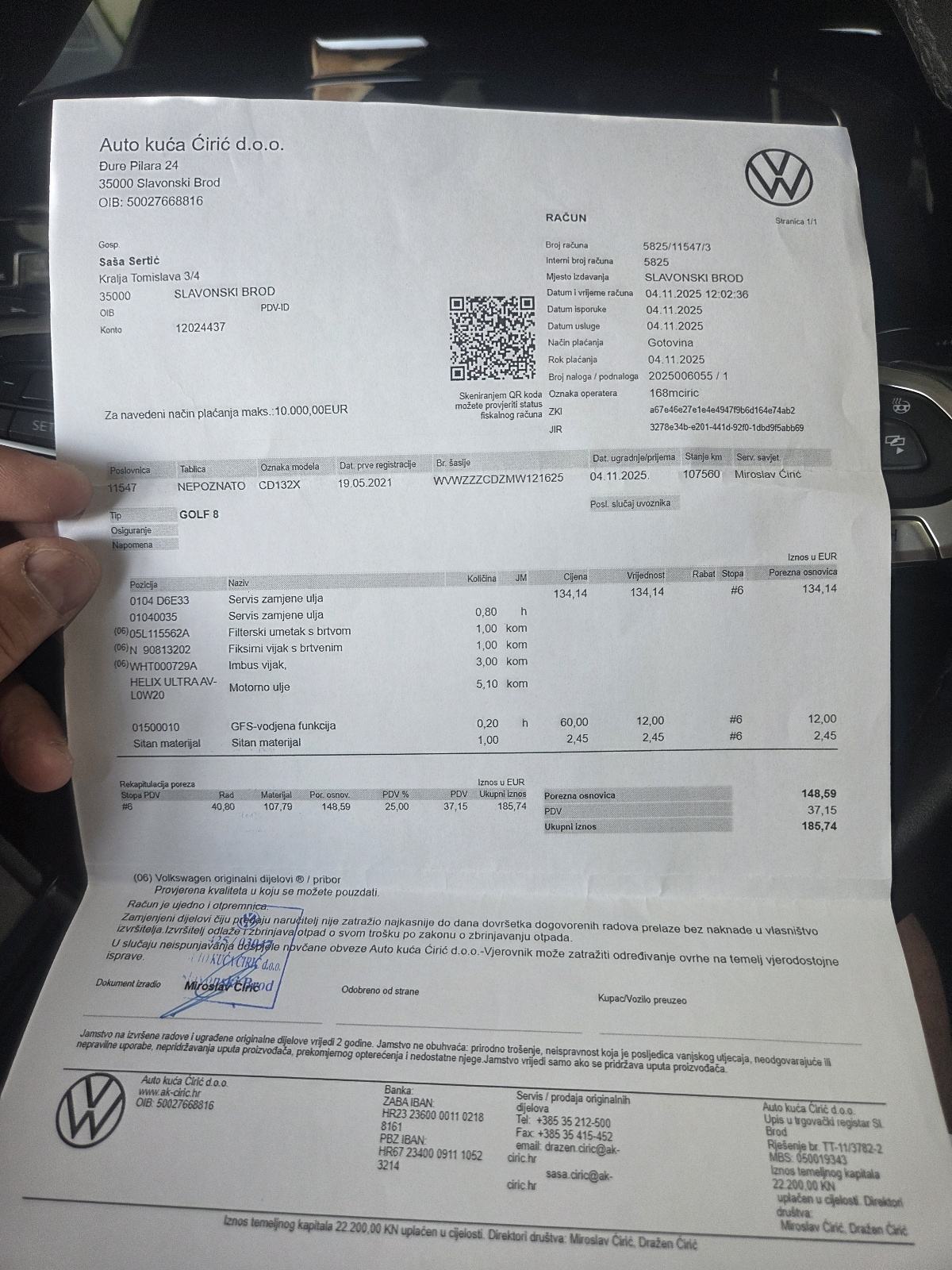 VW Golf 8 2,0 TDI, fotografija 14