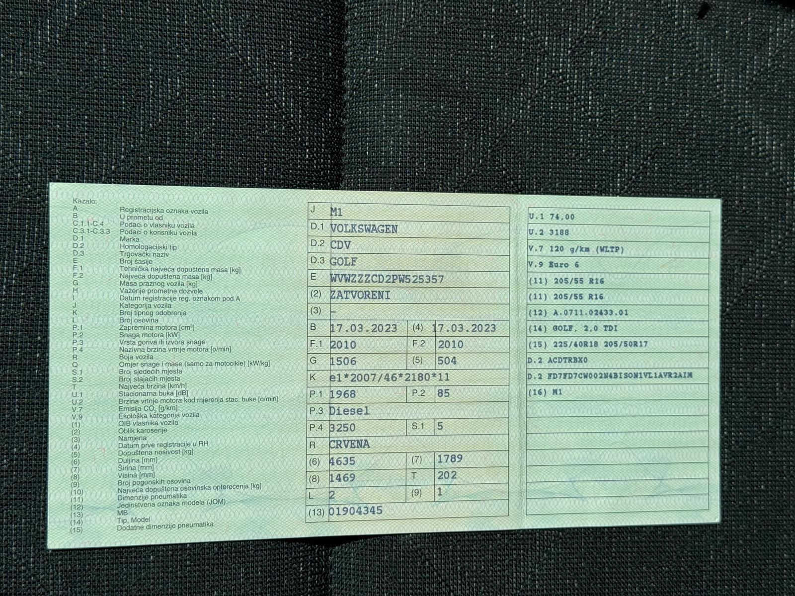 VW GOLF 8 VARIANT 2.0TDI DSG 2023 GOD. HRVATSKO VOZILO U SUSTAVU PDV-A, fotografija 10