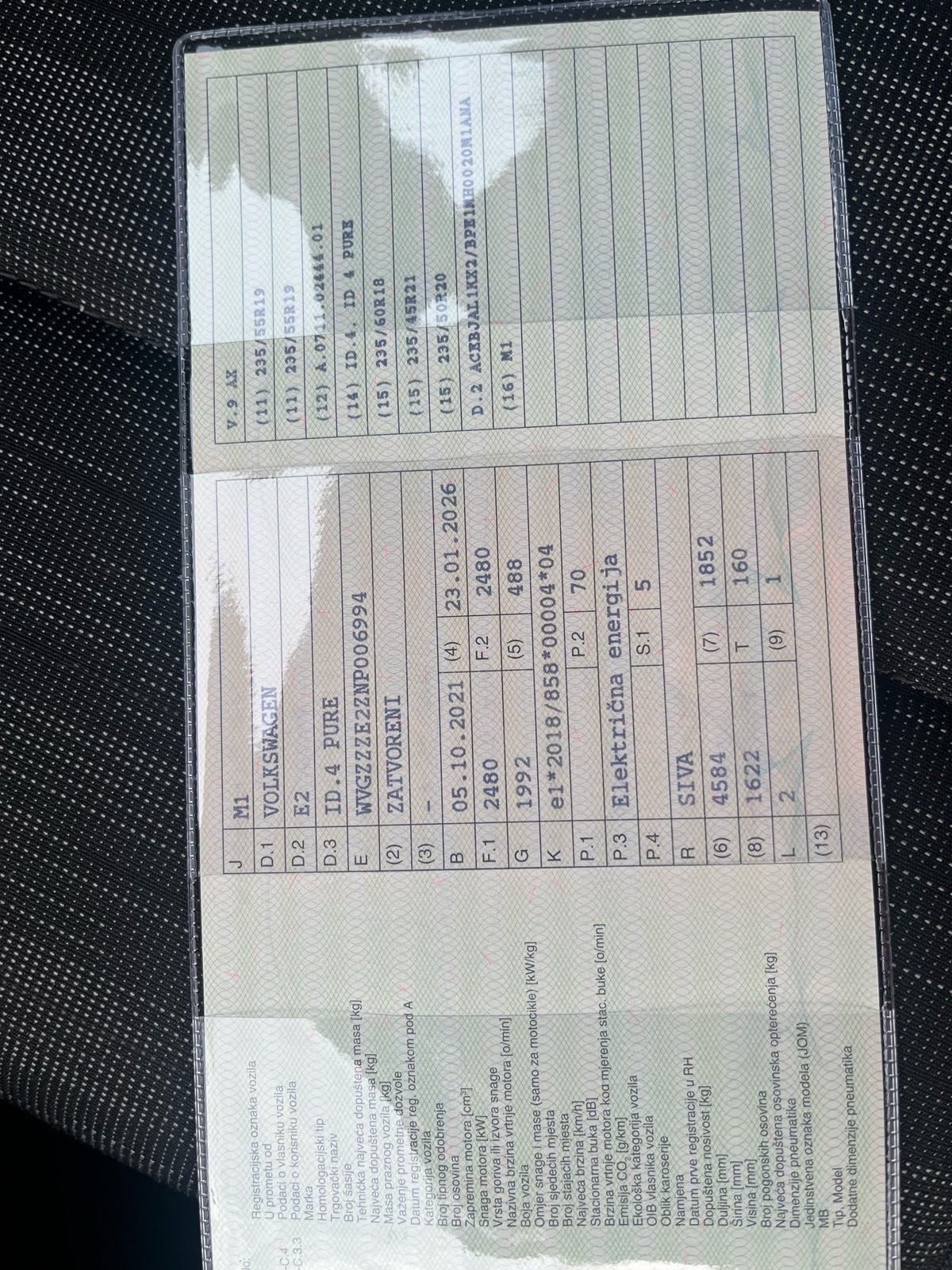VW ID.4 PURE Toplinska pumpa,Tvornička garancija, fotografija 15