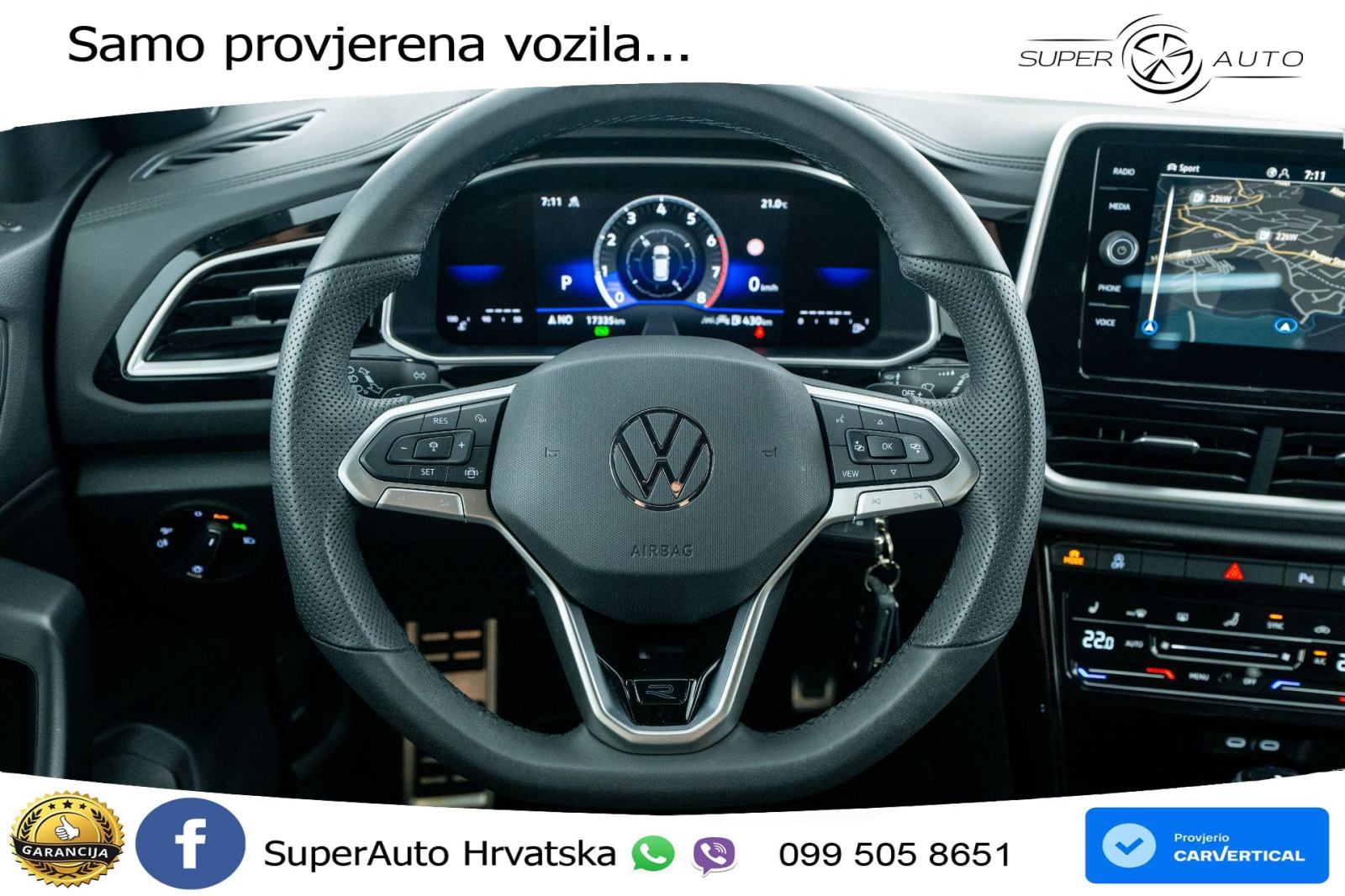 VW T-Roc 1.5 TSI DSG R-Line 150 KS, LED+ACC+GR SJED+KAM+VIRT+PDC, fotografija 7
