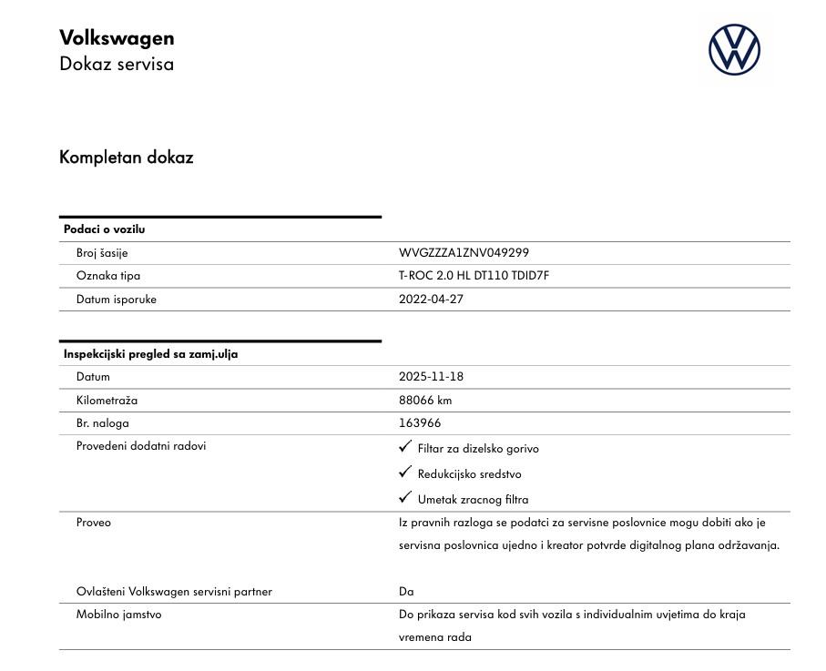 VW T-Roc 2.0 TDI. DSG, 150 PS,LED, Kessy, Virtualni kokpit, 100 250 km, fotografija 8