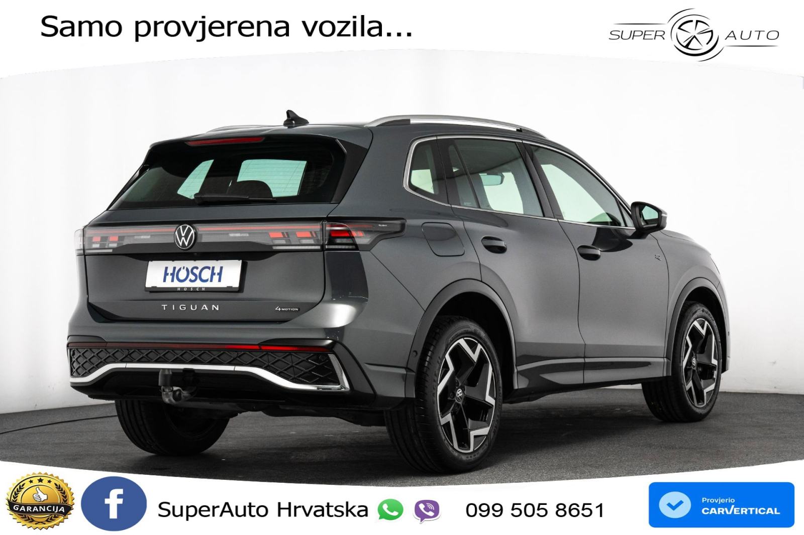 VW Tiguan 2.0 TDI 4M DSG R line 193 KS, LED+ACC+4xGR SJED+KAM+VIRT+PDC, fotografija 5
