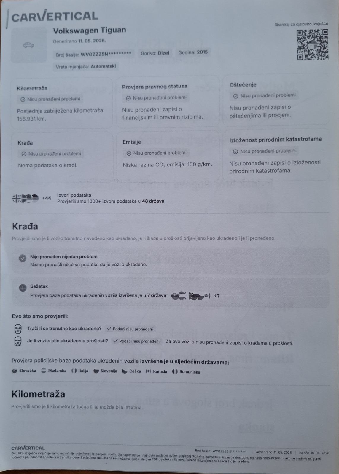 VW Tiguan 2,0 TDI automatik, 4x4, napravljen servis, bez ulaganja, fotografija 17