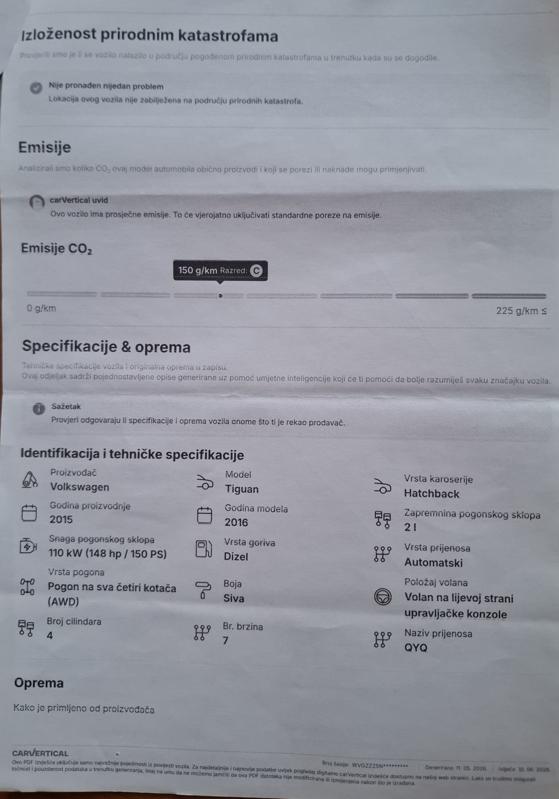 VW Tiguan 2,0 TDI automatik, 4x4, napravljen servis, bez ulaganja, fotografija 19
