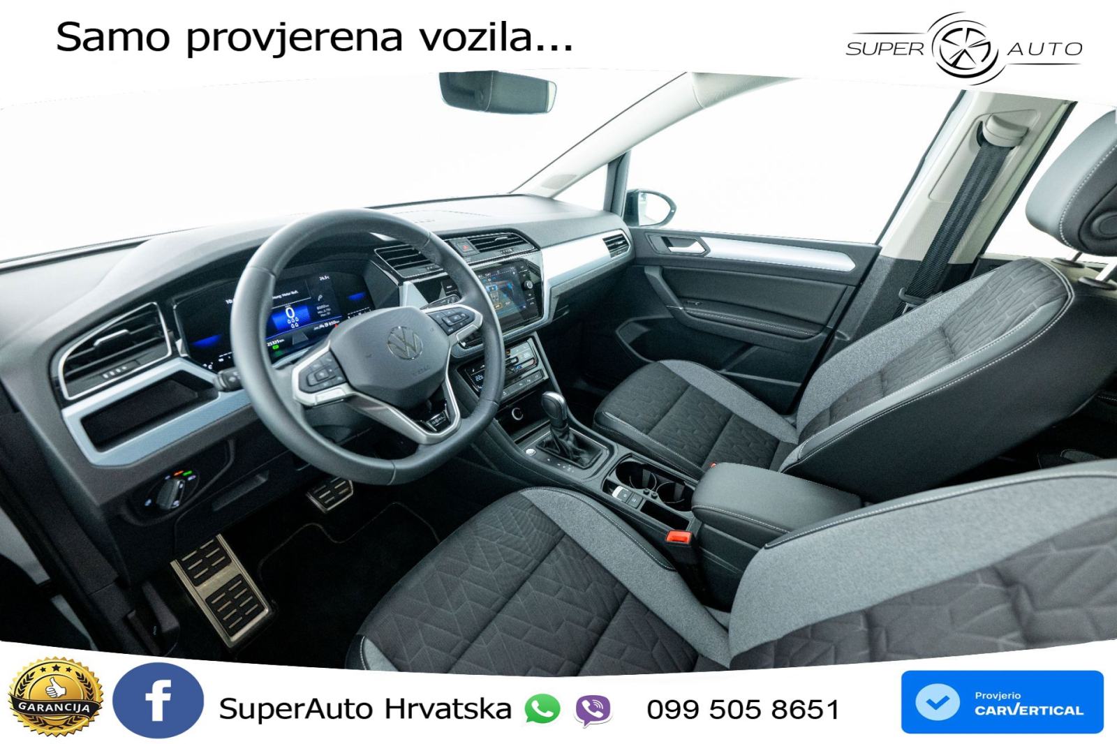 VW Touran 2.0 TDI DSG Comfortline 150 KS, 7-SJED+ACC+GR SJED+PDC+VIRT, fotografija 12