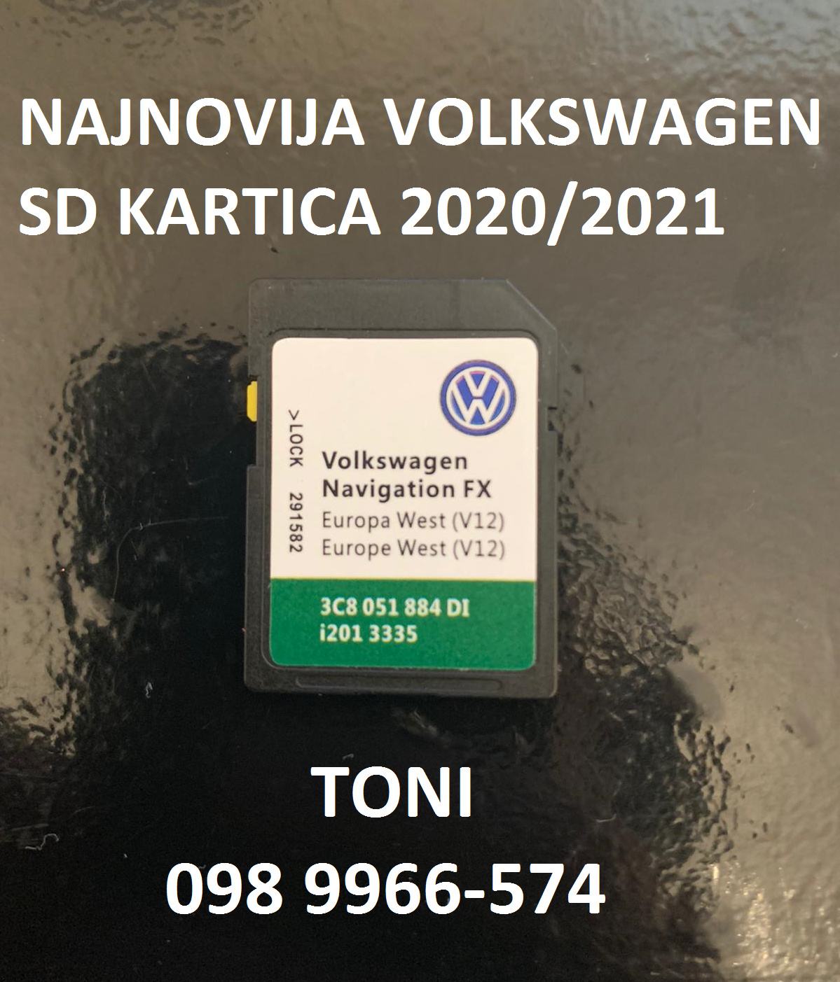 Carte SD GPS Volkswagen RNS310 RNS 310 Europe de l'Ouest V11 main image 1