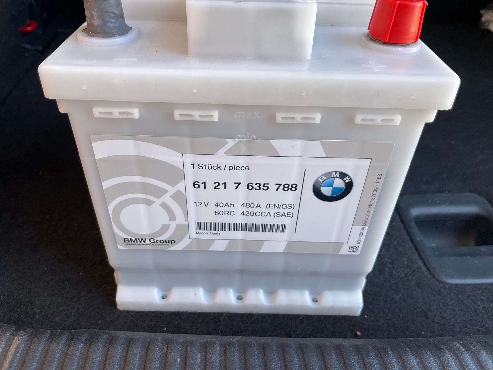 BMW Pomoćni Akumulator 12V 40Ah 480A