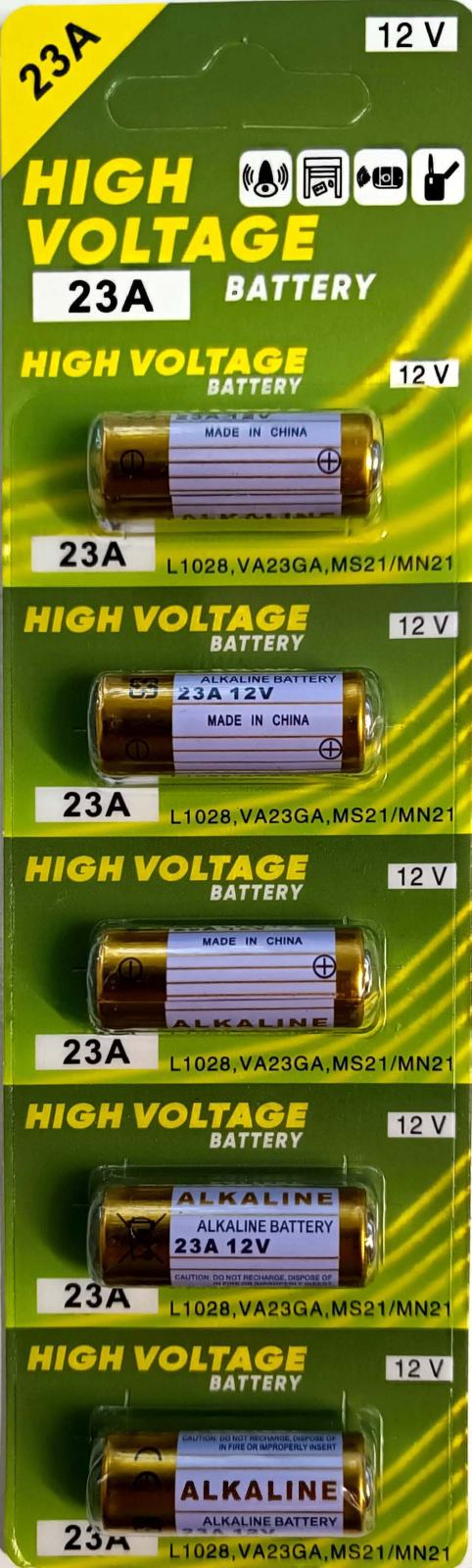Baterija 23A (12 V) [MN21, V23GA, LRV08, L1028, GP23A, E23A, 8LR932]