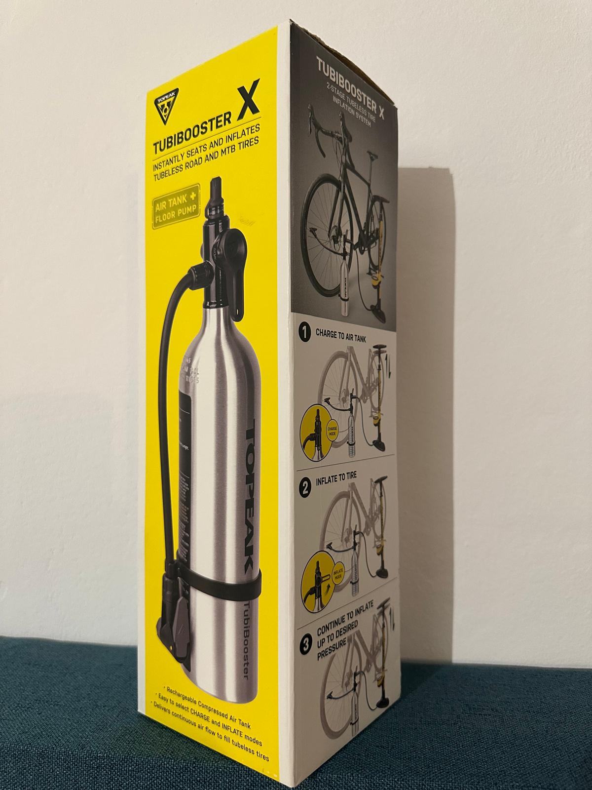 TubiBooster X – Réservoir D'aluminium 1 L, Jusqu'à 200 Psi – Pour Installation Tubeless – Compatible Presta Et Schrader