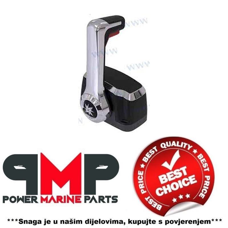 TELEFLEX MECHANICAL CONTROL - SINGLE, CONSOLE MOUNT, CHROME-TXCHX8150P