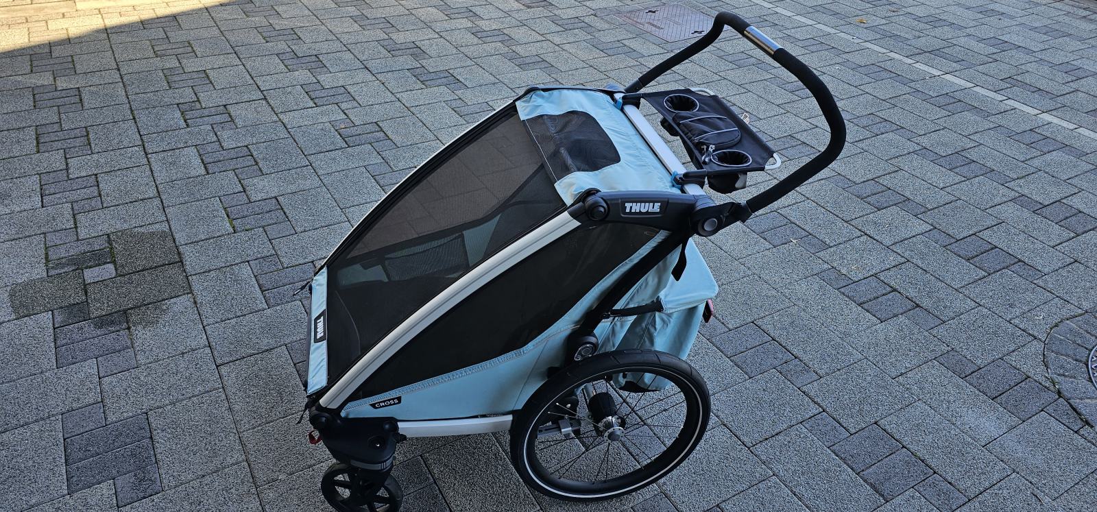 Fly Renault 5 Thule Netzverdeck Insektenschutz - CRS2-Blue 17-X Für Chariot Cross 2 Casco Moto Shark