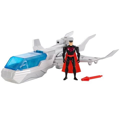 JUSTICE LEAGUE Action FGP35 Set Veicolo Superman | Action Figure 11,5 Cm Con Jet Pack E Blaster | Gioco Per Bambini