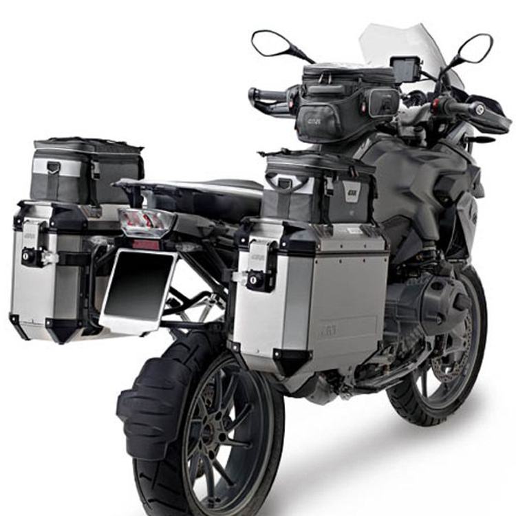 Par de Baús Laterais Givi Trekker OBKN37BPACK2 Outback Monokey Preto 37L
