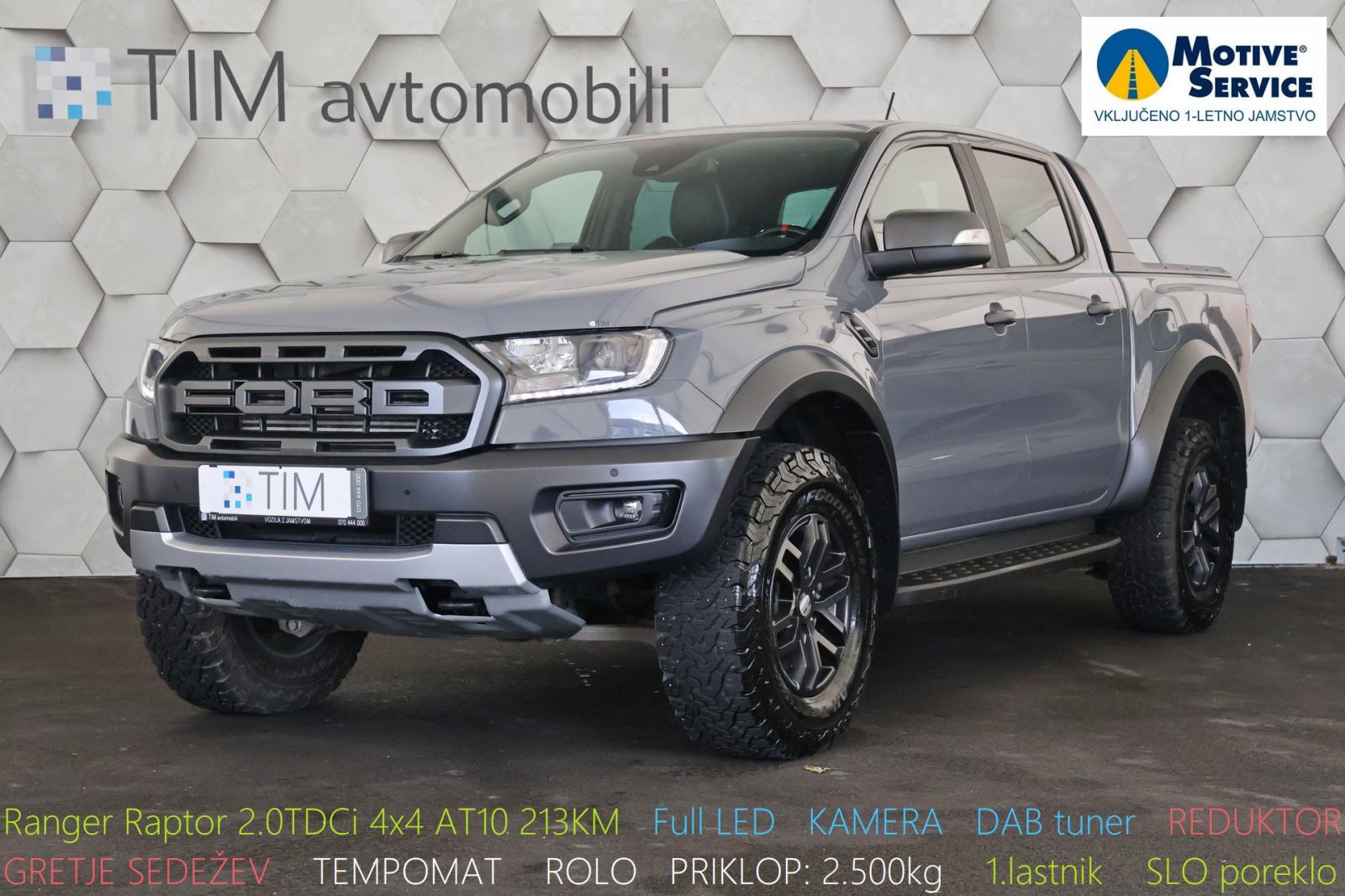 FORD Ranger Raptor 2.0TDCi 4x4 AT10 213KM Full LED KAMERA NAVI, 2021 god.