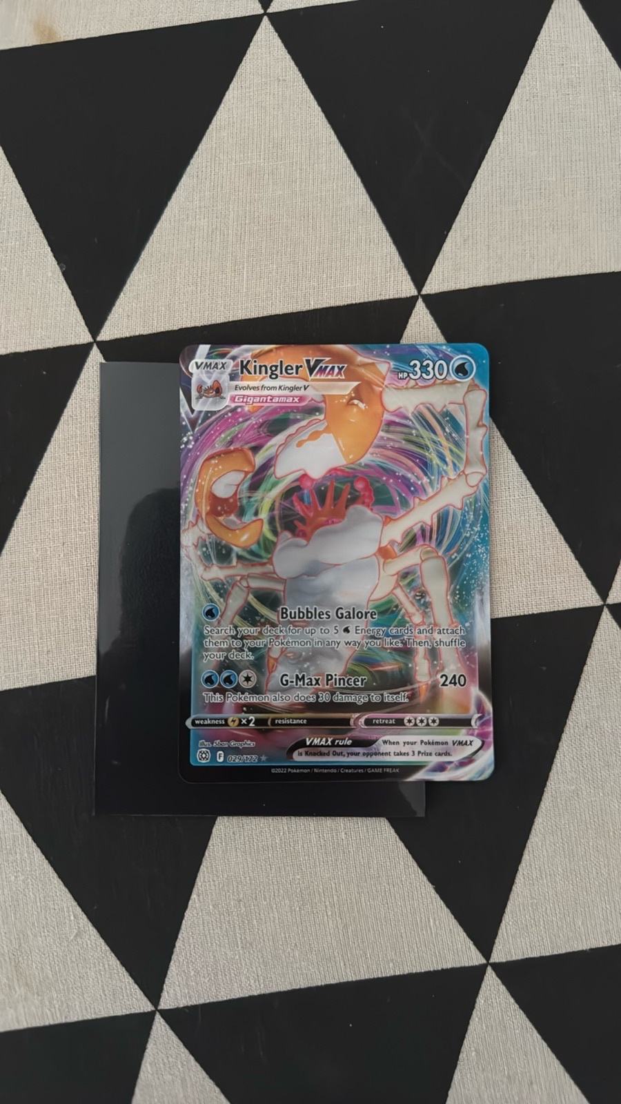 Kingler VMAX pokemon karta Kingler VMAX pokemon karta
