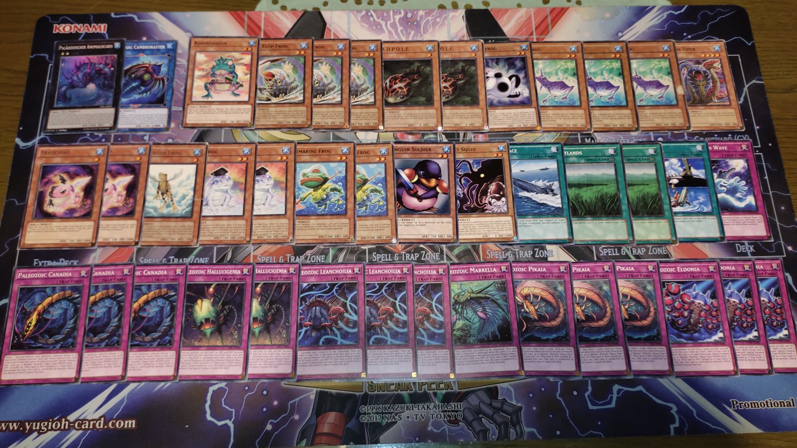 Yugioh Paleofrog Paleozoic Frog Kompletni Deck 42 Karte