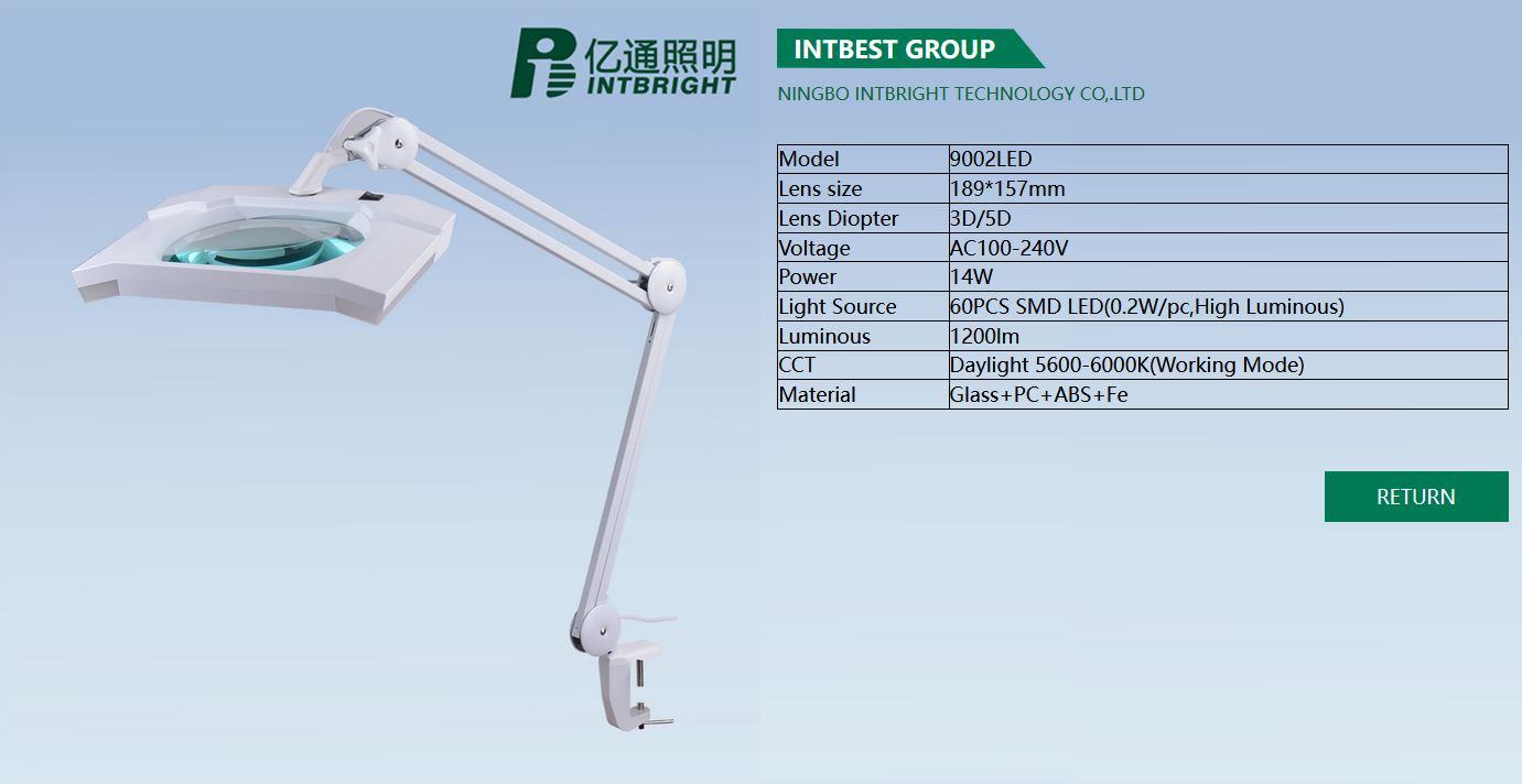 Stolno povećalo 5 Dioptrija Lampa LED 14W leća 189x157mm