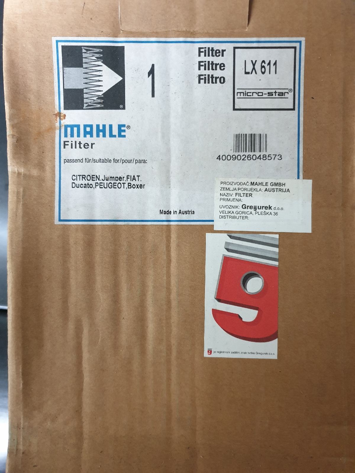 Mahle filter zraka LX 611