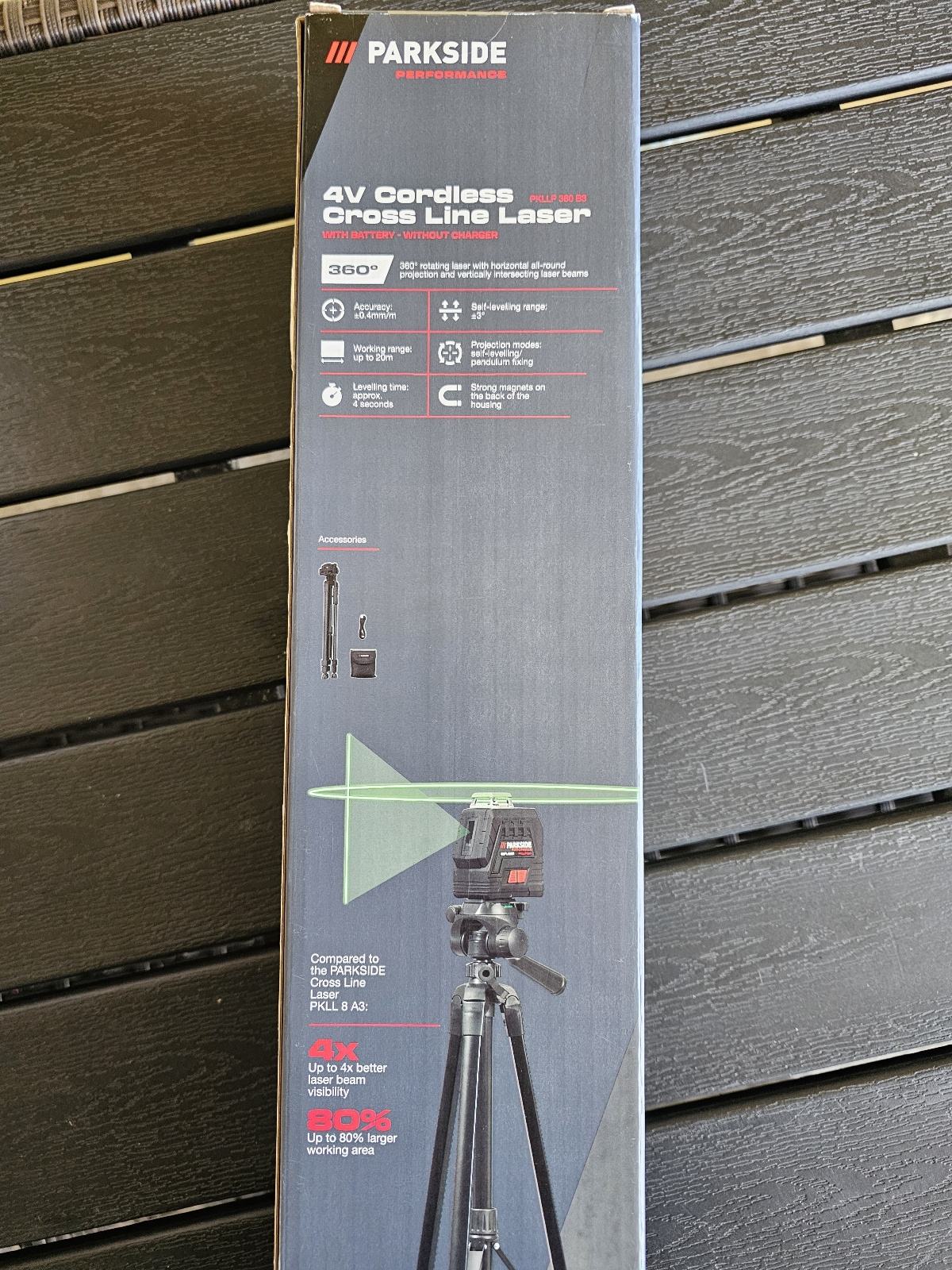 Niveau Laser Croisé Parkside Performance PKLLP 360 B3 - Sans Fil