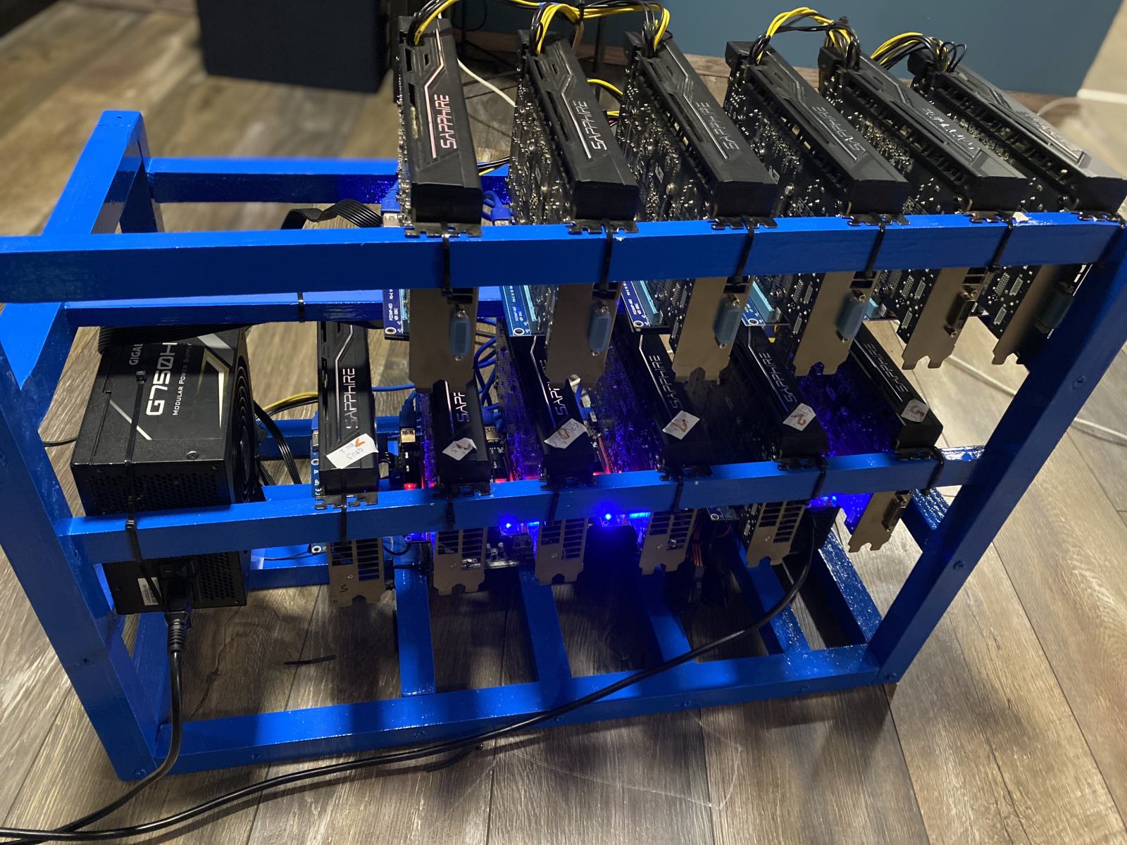 Mining Rig - 12 x Sapphire rx470 4gb - 360 mhs etchash