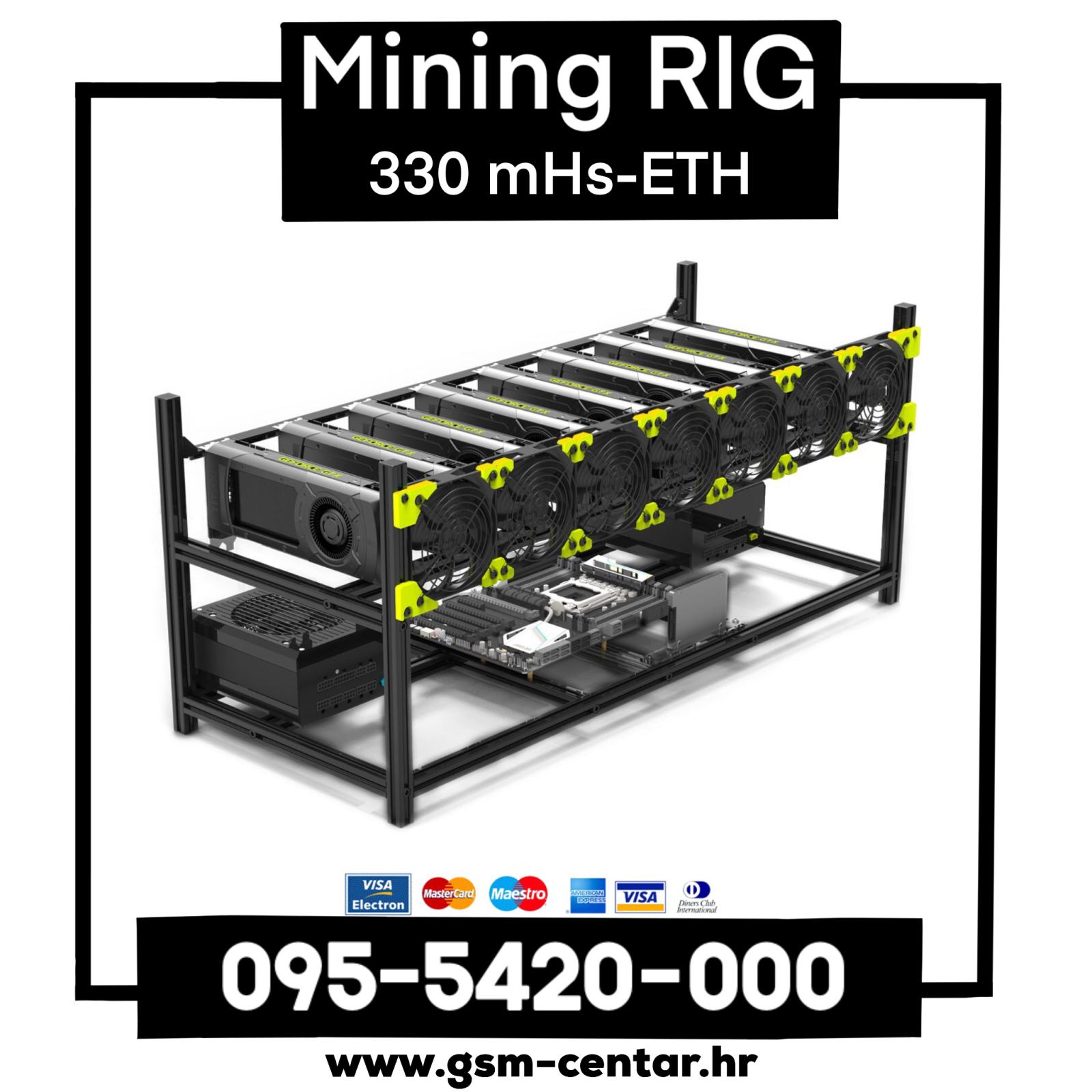 10k Mining Rig MINING RIG 10X1660 SUPER 6gb, 330mHs NOVO! ETH