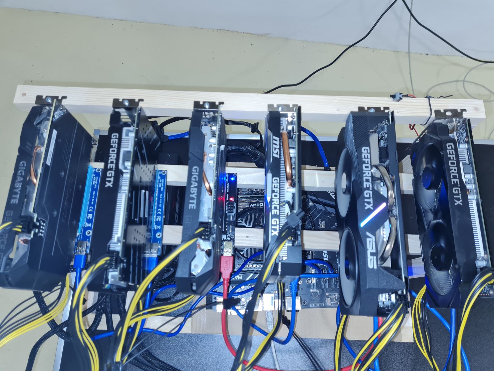 Mining rig 190MH/s / 500w - 6 x 1660 super