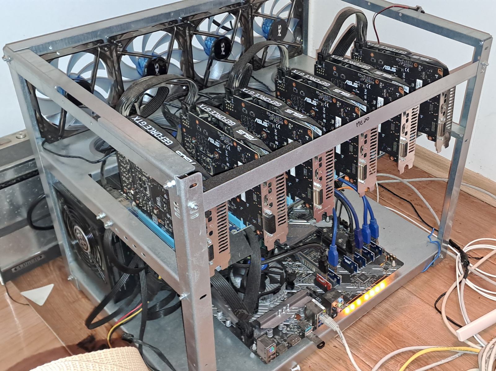 Mining RIG 6x 1660Super 190 MHs/s ETH (VRLO STABILAN, TIH, GARANCIJA)