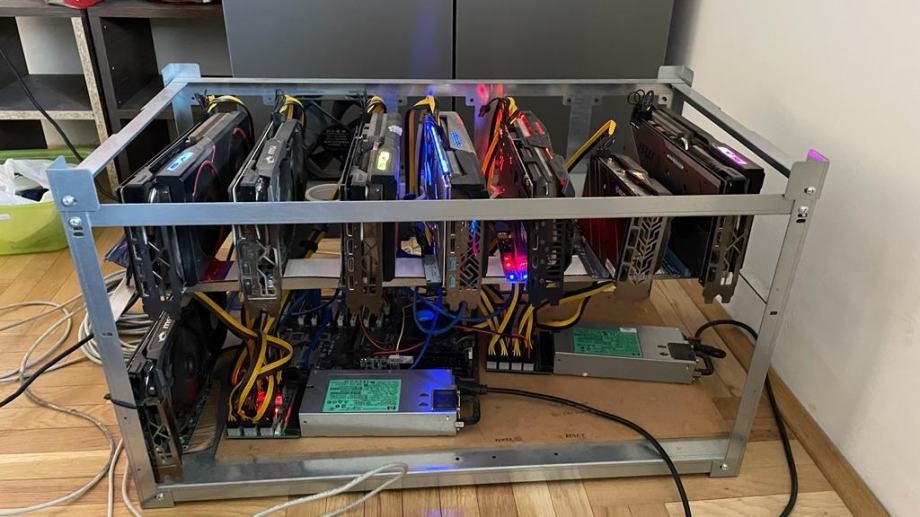 Mining Rig Ax Mining Rig 8 AMD GPUs eth 360 MH/s